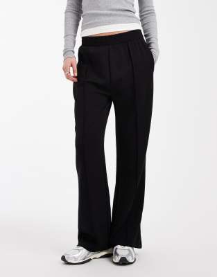 New Look - Premium - Jogginghose in Schwarz mit weitem Bein