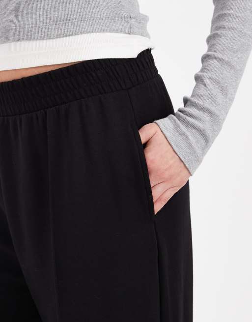 New Look – Premium – Svarta mjukisbyxor med vida ben, 5 av 5