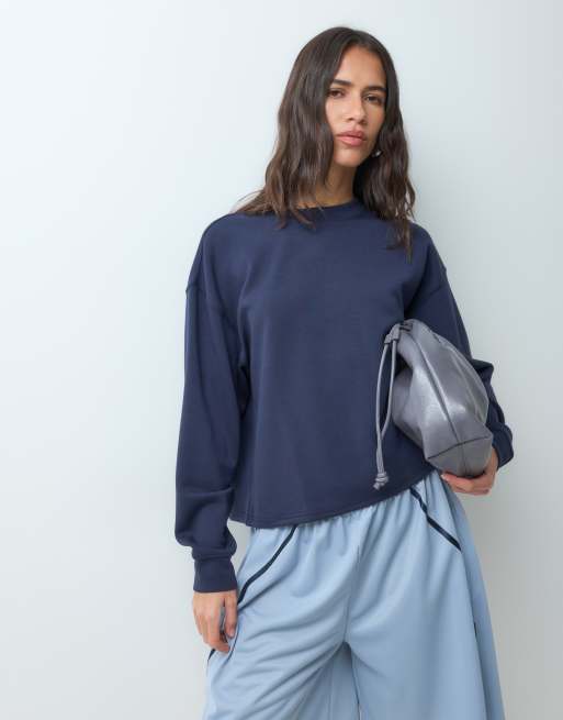 New Look Premium sweatshirt co-ord in navy, 4 of 4