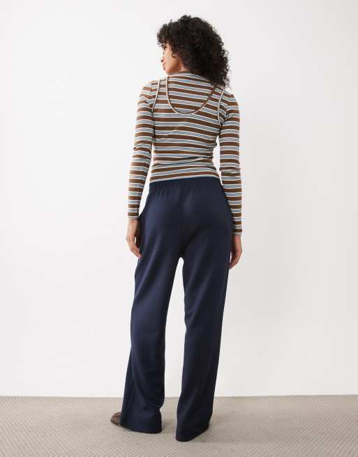 New Look Premium wide leg jogger co-ord in navy, 4 of 5