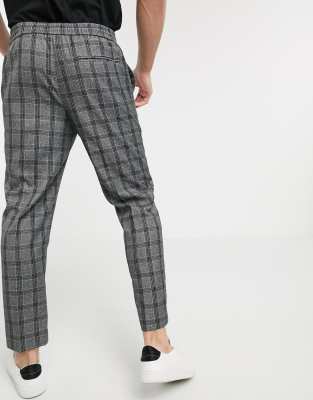 grey check joggers