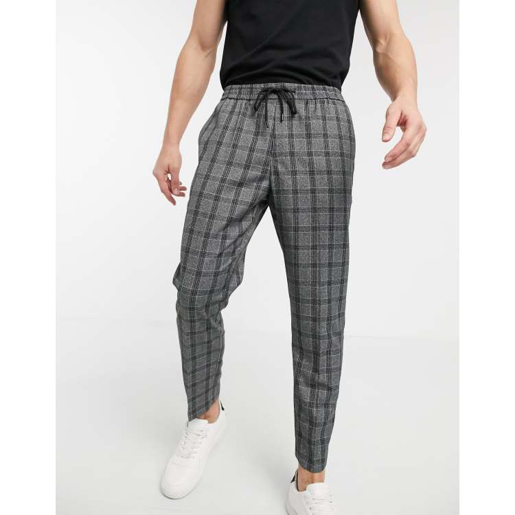 Grey discount plaid sweatpants