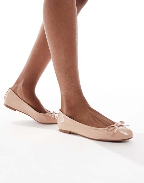 New Look PU ballet flats in neutral - view 1