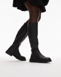[New Look] New Look PU chunky knee boots in black 37 01 - black