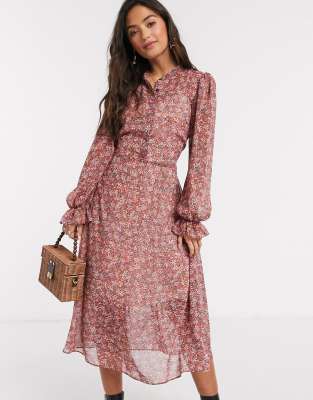 chiffon long shirt dress