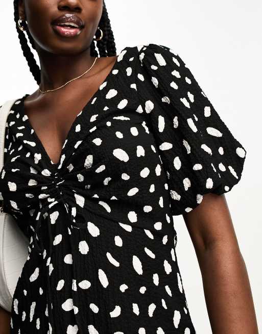 New look polka 2024 dot wrap dress