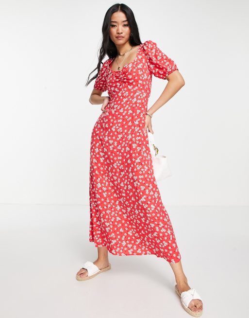 New look red outlet dress floral