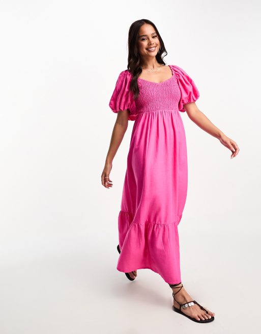 New look hotsell pink maxi dress