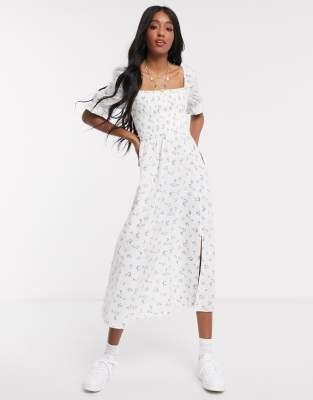 new look white midi dress