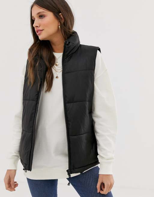 New Look puffer gilet in black | ASOS