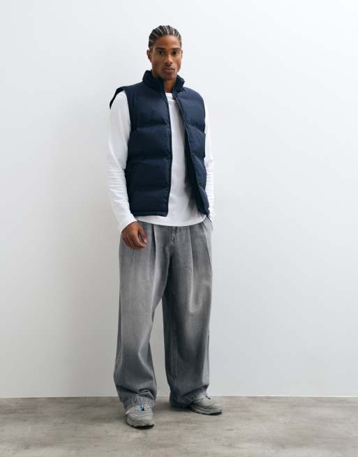 New Look puffer gilet in navy , 3 of 5