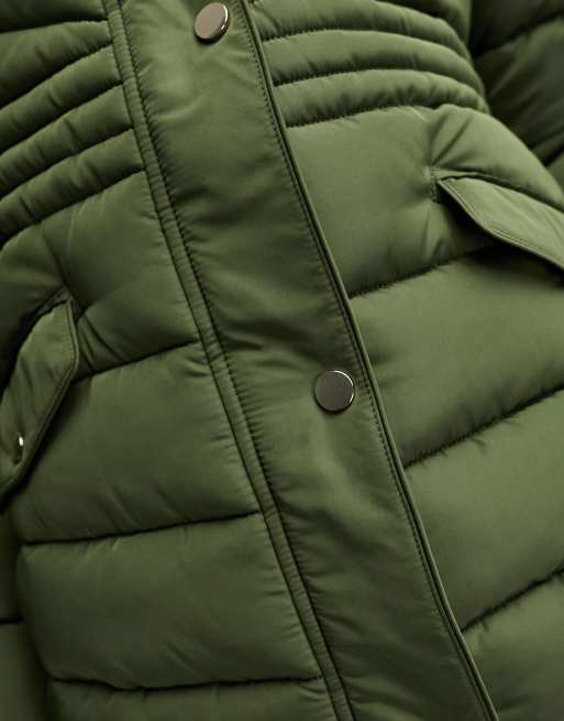 Green vest with fur on sale hood