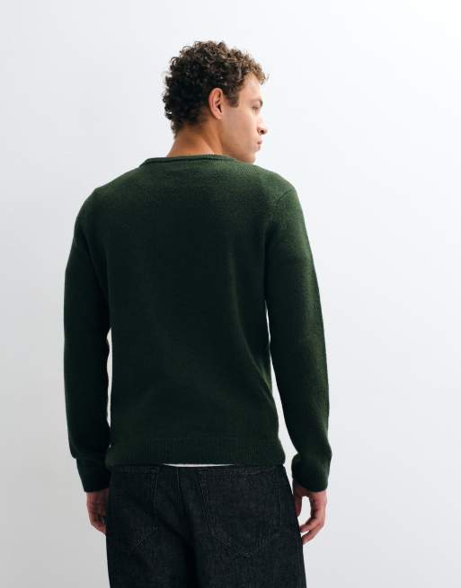 New Look pug argyle jumper in khaki , 4 of 5