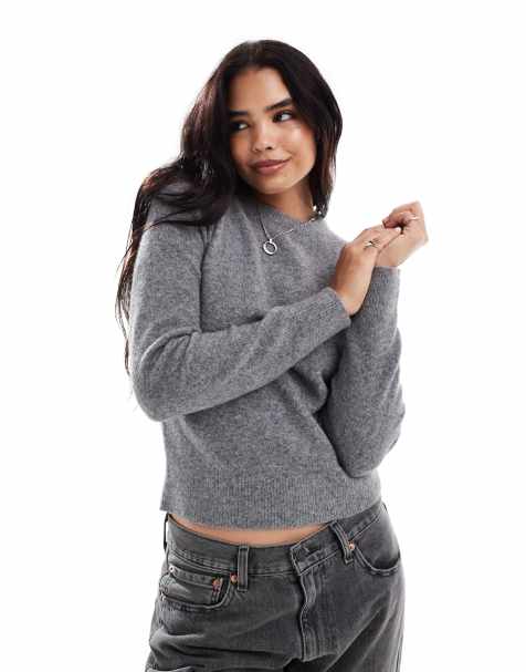 New Look - Pull à col montant - Gris moyen - view 1