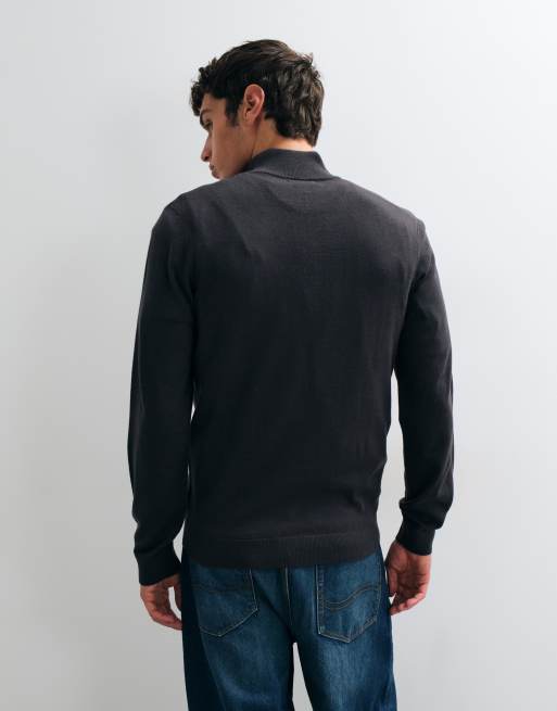 New Look pull col cheminée zippé 1/4 gris foncé, 5 de 5