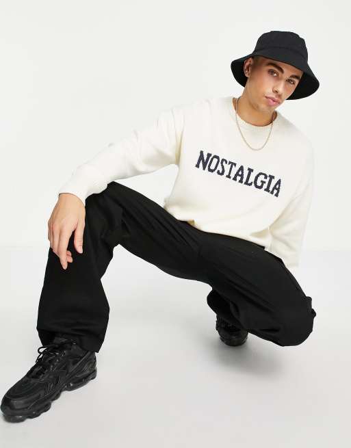 New Look - Pull décontracté « Nostalgia » en maille - Blanc cassé, 4 de 4
