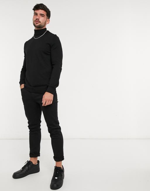 New Look - Pull en maille à col roulé - Noir, 4 de 4