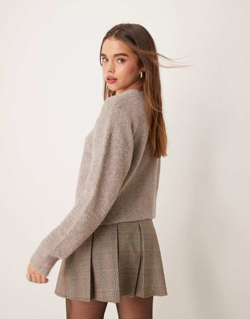 New Look - Pull en tissu duveteux bouclé - Vison, 2 de 4