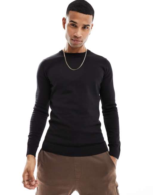 New Look Pull moulant ras de cou Noir