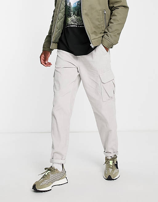 Men New Look pull on cord cargos in stone 