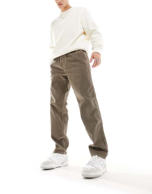 New Look pull on cord pants in light brown