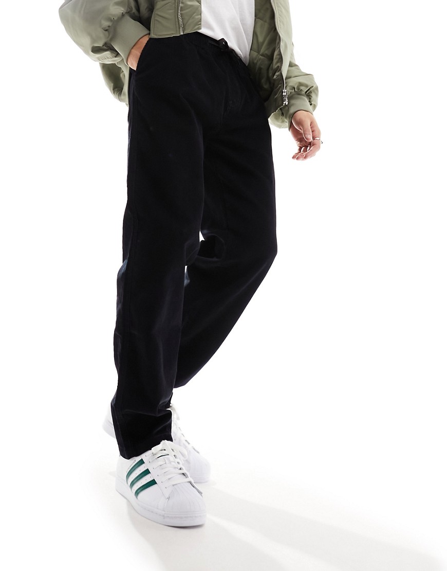 New Look pull on cord trouser in black