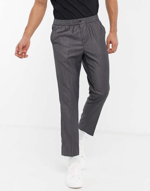 Gray sales pinstripe pants