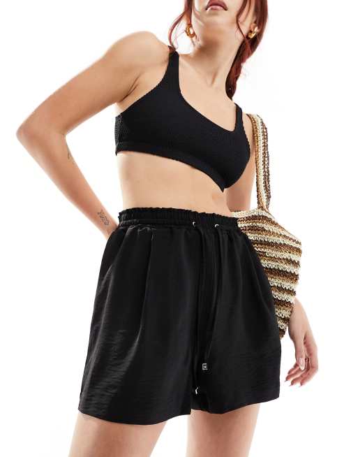 New Look pull on shorts in black, 4 of 5