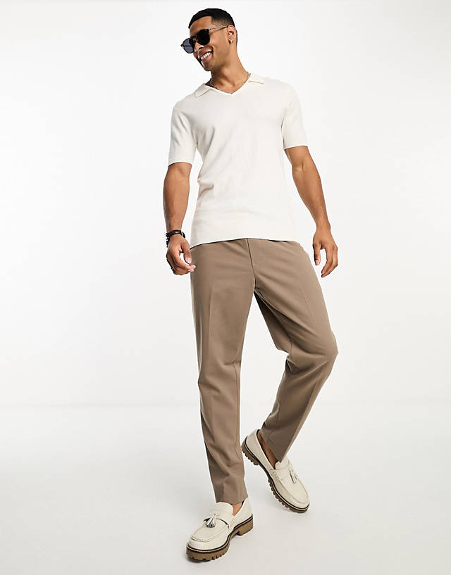 New Look - pull on smart trousers in camel