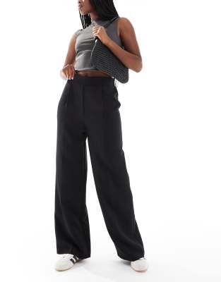 New Look Pull-on Wide Leg Pants In Black