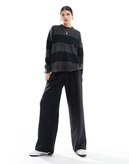 New Look - Pull oversize à rayures - Anthracite et noir, 2 de 4