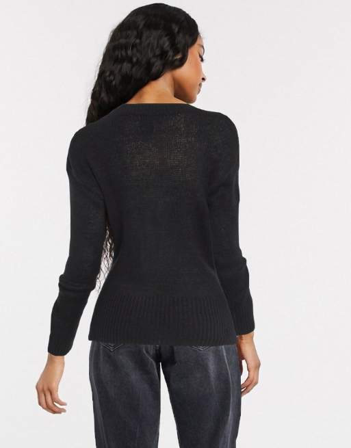 New Look - Pull ras de cou - Noir, 2 de 4