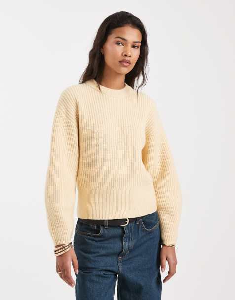 New Look – Pullover in Gelb mit Ziernähten - view 1