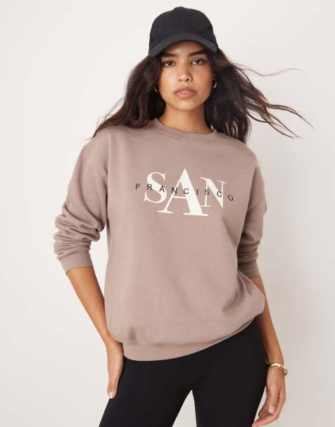 New Look – Pullover in Hellbraun mit „New York“-Schriftzug - view 1