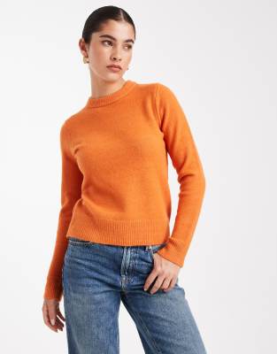 New Look - Pullover in Orange mit Rundhalsausschnitt