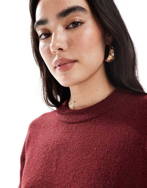 New Look – Pullover mit Rundhalsausschnitt in Rot, 3 von 4