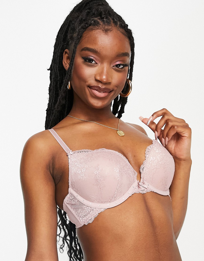 New Look push up bra in lilac-Purple