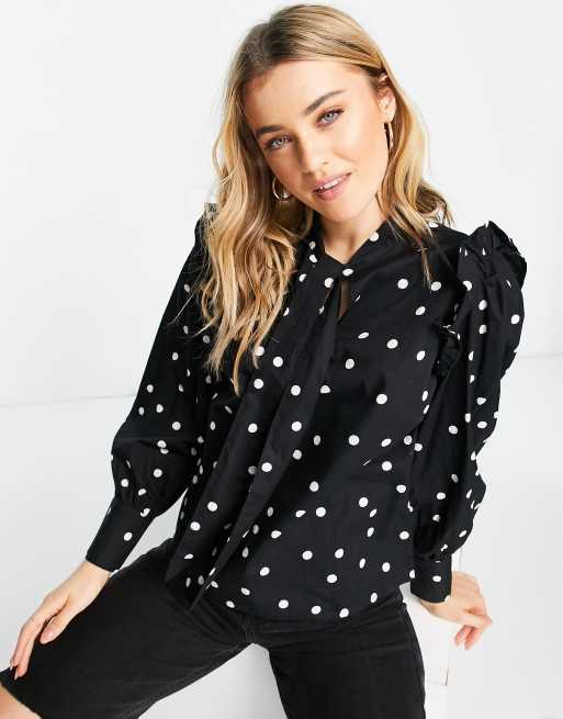 Asos polka dot blouse online