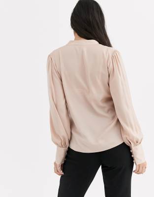 asos cream blouse