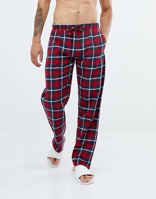 New Look pyjama bottoms in red check | ASOS