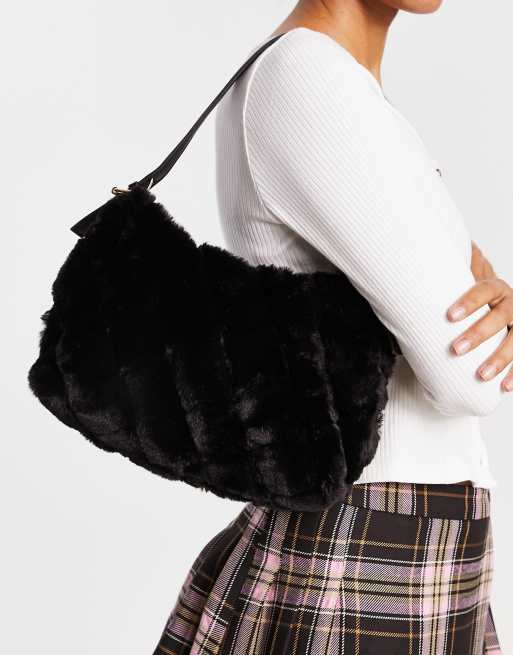 New look store fur bag