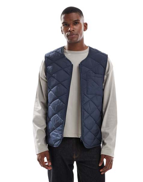 New Look quilted gilet in navy - view 1