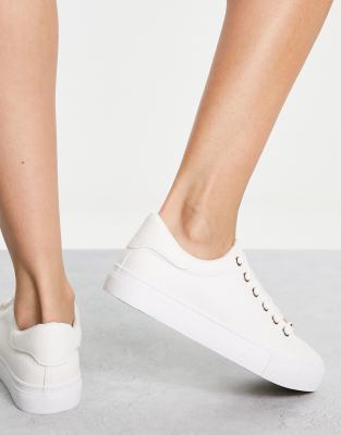 quilted sneakers white