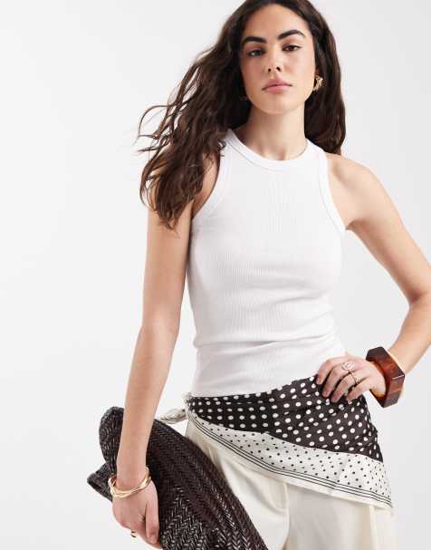 New Look racer singlet in white - view 1