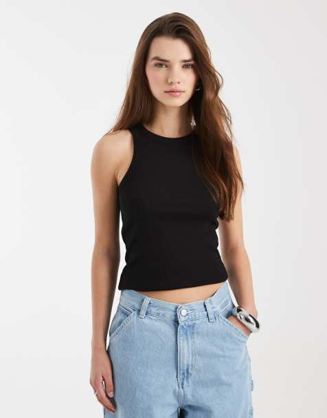 New Look racer vest in black