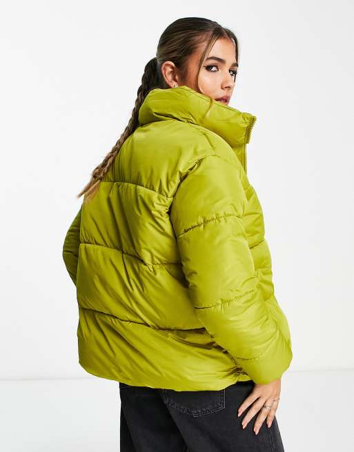 New Look - Recht pufferjack in helder groen, 2 van 4