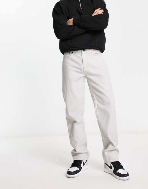 New Look - Rechte broek met 5 zakken in stone