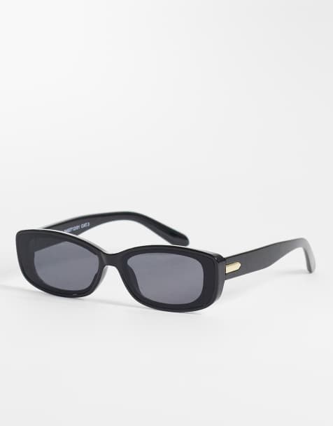 New Look rectangle sunglasses in black - view 1