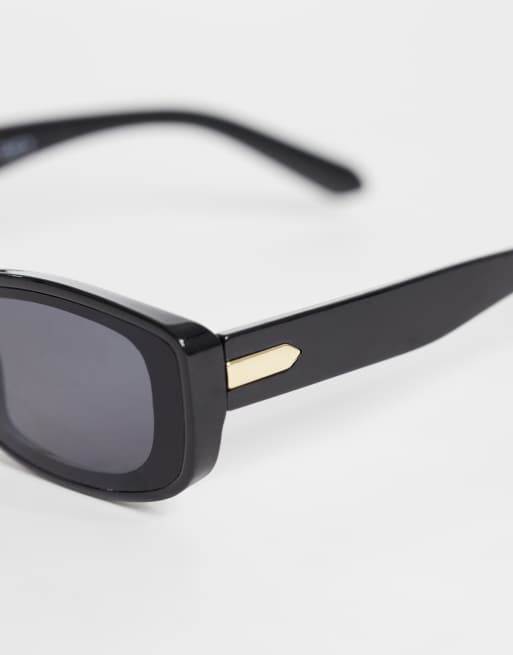 New Look rectangle sunglasses in black, 2 of 3