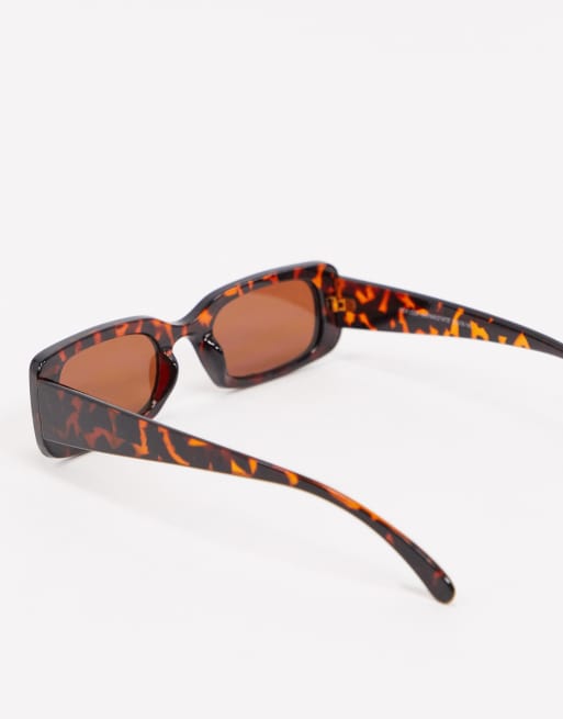 New Look rectangle sunglasses in tortoiseshell, 2 of 4